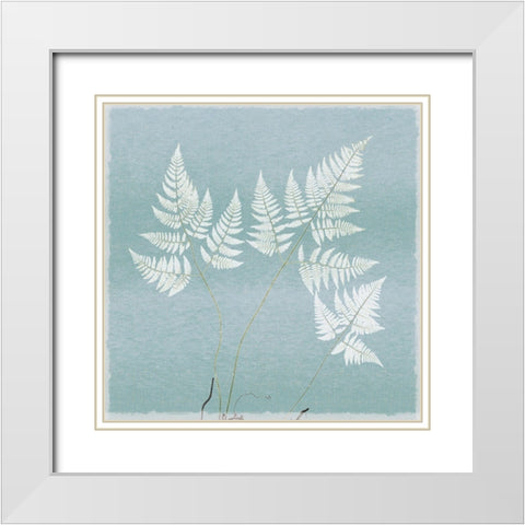 Spring Eden Floral 1 White Modern Wood Framed Art Print with Double Matting by Lula Bijoux And Company