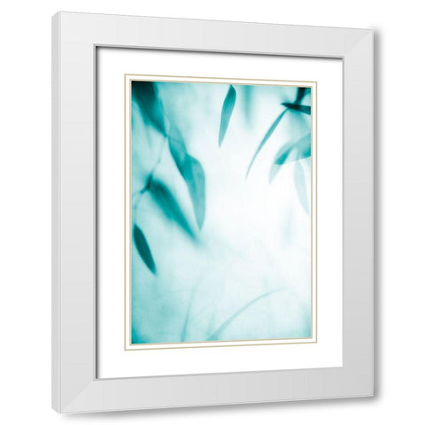Emerald Variation 2 White Modern Wood Framed Art Print with Double Matting by Poinski, Dianne
