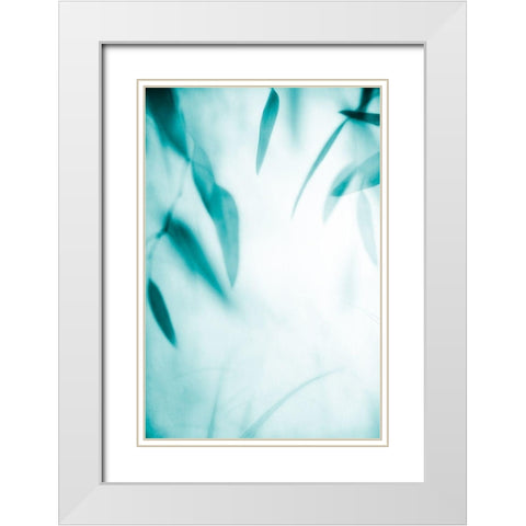 Emerald Variation 2 White Modern Wood Framed Art Print with Double Matting by Poinski, Dianne