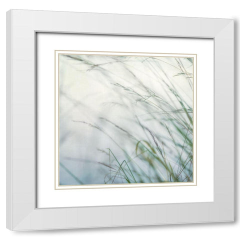 Bluff Grass I White Modern Wood Framed Art Print with Double Matting by Poinski, Dianne