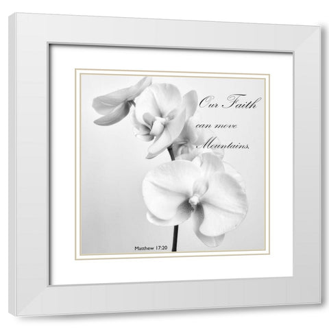 Mountain Orchids White Modern Wood Framed Art Print with Double Matting by Poinski, Dianne