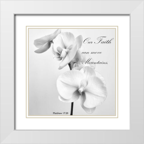 Mountain Orchids White Modern Wood Framed Art Print with Double Matting by Poinski, Dianne