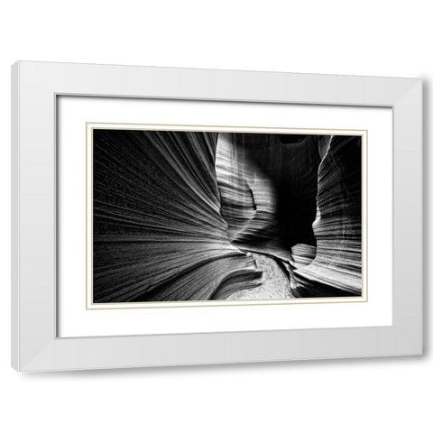 Slot Canyon Wall White Modern Wood Framed Art Print with Double Matting by Rowland, Joseph