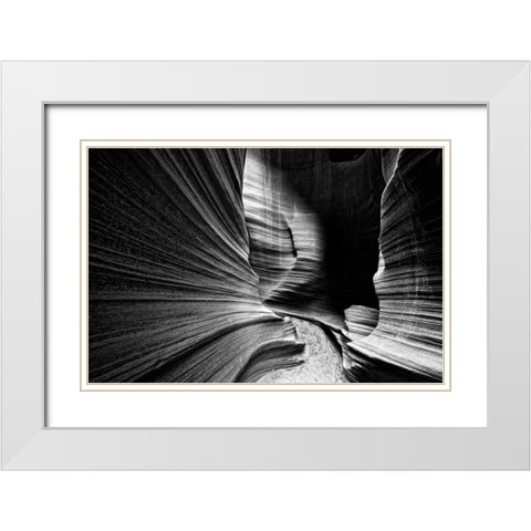 Slot Canyon Wall White Modern Wood Framed Art Print with Double Matting by Rowland, Joseph