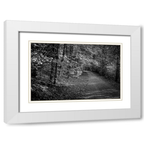 Bend In The Road White Modern Wood Framed Art Print with Double Matting by Rowland, Joseph