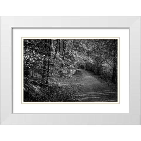 Bend In The Road White Modern Wood Framed Art Print with Double Matting by Rowland, Joseph