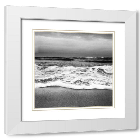 Drama Wave White Modern Wood Framed Art Print with Double Matting by Rowland, Joseph