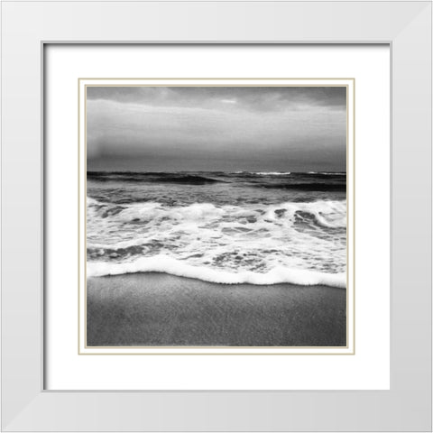 Drama Wave White Modern Wood Framed Art Print with Double Matting by Rowland, Joseph