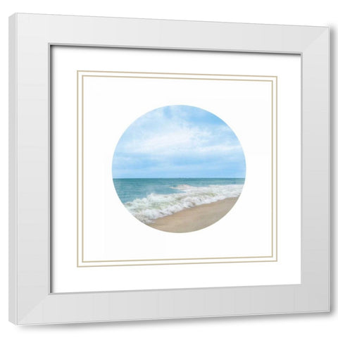 Waves To Sea 2 White Modern Wood Framed Art Print with Double Matting by Rowland, Joseph