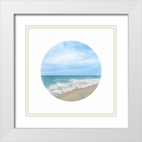 Waves To Sea 2 White Modern Wood Framed Art Print with Double Matting by Rowland, Joseph