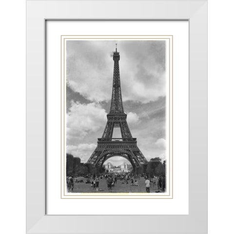 Eiffel 7 White Modern Wood Framed Art Print with Double Matting by De Carvalho, Sandro