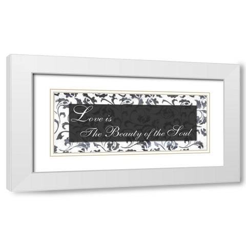 . White Modern Wood Framed Art Print with Double Matting by Haynes, Smith