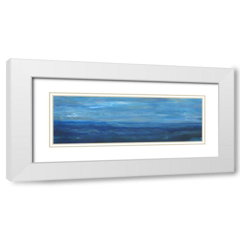 Infinite Ocean 1 White Modern Wood Framed Art Print with Double Matting by Haynes, Smith