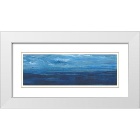 Infinite Ocean 2 White Modern Wood Framed Art Print with Double Matting by Haynes, Smith