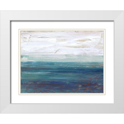New Horizons A2 White Modern Wood Framed Art Print with Double Matting by Haynes, Smith