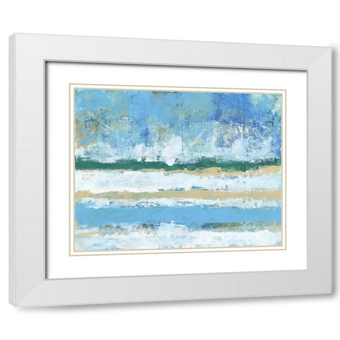 Beachy Coast White Modern Wood Framed Art Print with Double Matting by Haynes, Smith
