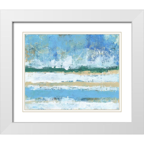 Beachy Coast White Modern Wood Framed Art Print with Double Matting by Haynes, Smith