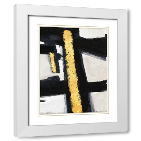 Divine Streaks 2 White Modern Wood Framed Art Print with Double Matting by Lewis, Sheldon