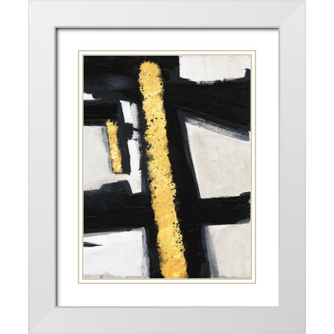 Divine Streaks 2 White Modern Wood Framed Art Print with Double Matting by Lewis, Sheldon