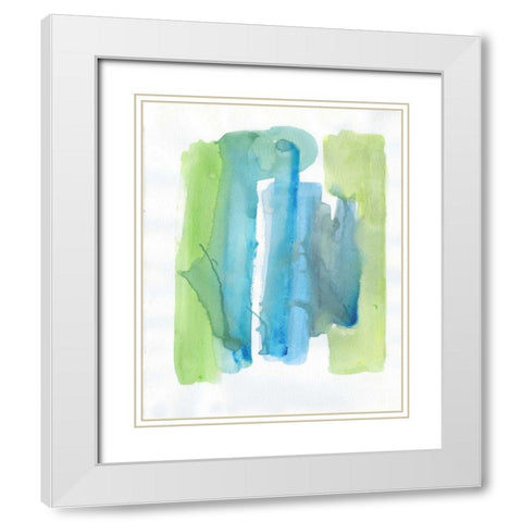 Threes A Crowd White Modern Wood Framed Art Print with Double Matting by Haynes, Smith
