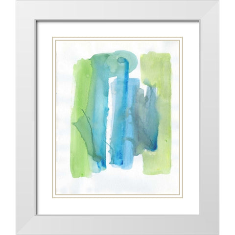 Threes A Crowd White Modern Wood Framed Art Print with Double Matting by Haynes, Smith