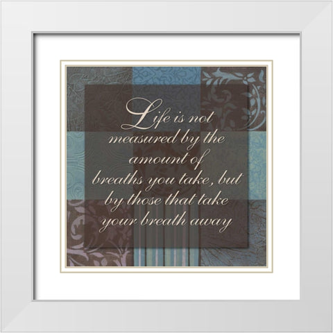. White Modern Wood Framed Art Print with Double Matting by Haynes, Smith