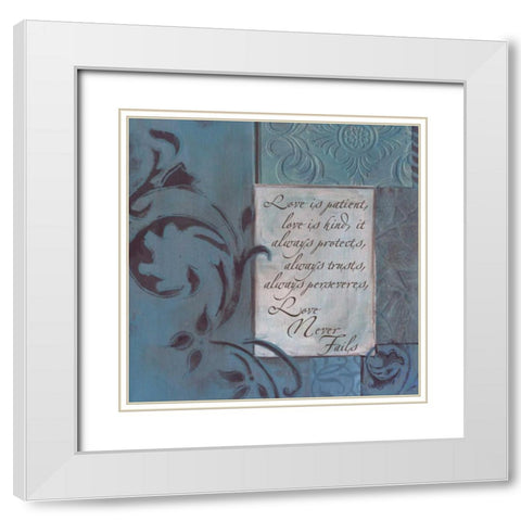 . White Modern Wood Framed Art Print with Double Matting by Haynes, Smith