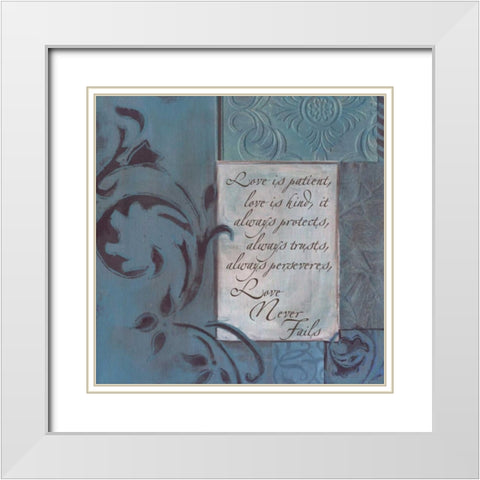 . White Modern Wood Framed Art Print with Double Matting by Haynes, Smith