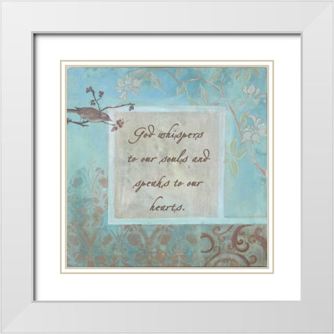 . White Modern Wood Framed Art Print with Double Matting by Haynes, Smith