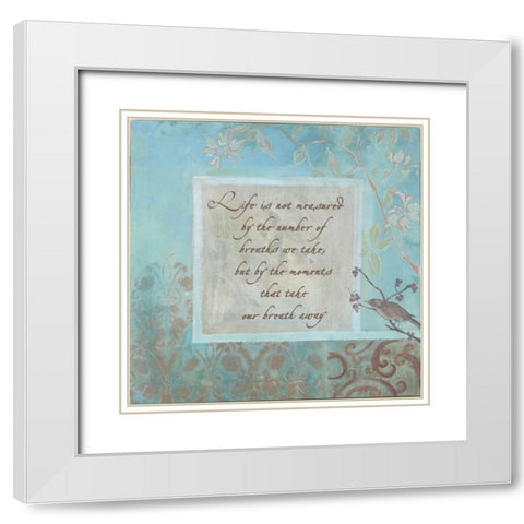 . White Modern Wood Framed Art Print with Double Matting by Haynes, Smith
