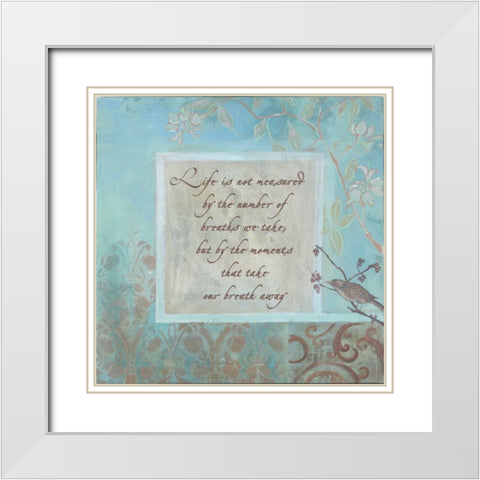 . White Modern Wood Framed Art Print with Double Matting by Haynes, Smith
