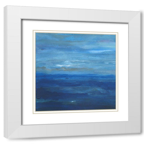 Infinite Sea 1 White Modern Wood Framed Art Print with Double Matting by Haynes, Smith