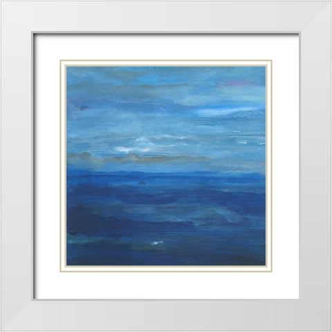 Infinite Sea 1 White Modern Wood Framed Art Print with Double Matting by Haynes, Smith