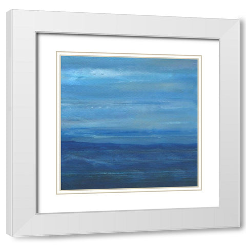 Infinite Sea 2 White Modern Wood Framed Art Print with Double Matting by Haynes, Smith