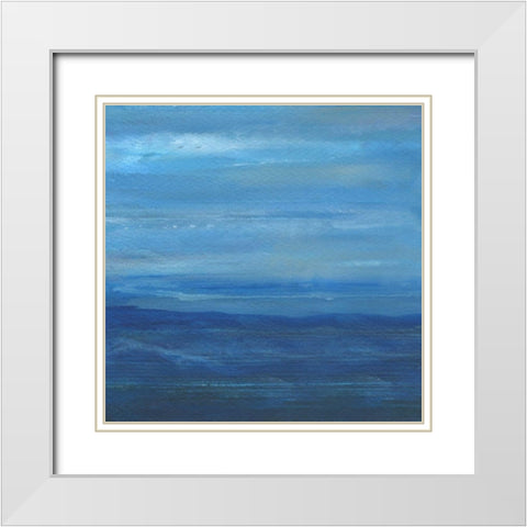 Infinite Sea 2 White Modern Wood Framed Art Print with Double Matting by Haynes, Smith