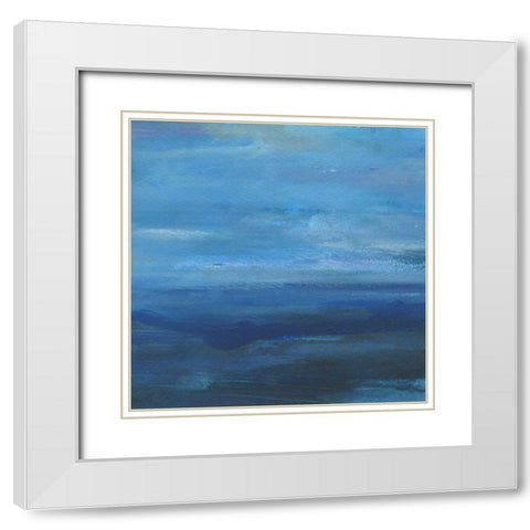 Infinite Sea 3 White Modern Wood Framed Art Print with Double Matting by Haynes, Smith