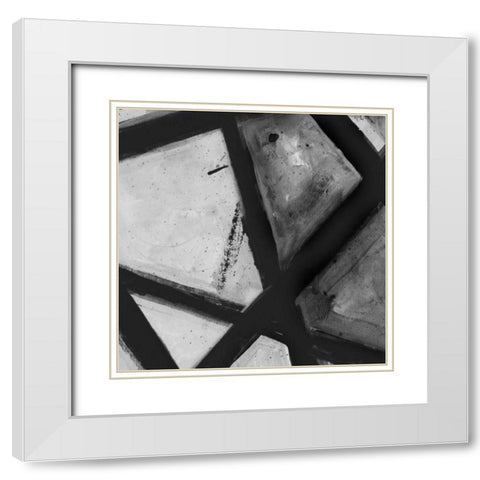 Through The Webbing BW 1 White Modern Wood Framed Art Print with Double Matting by Haynes, Smith