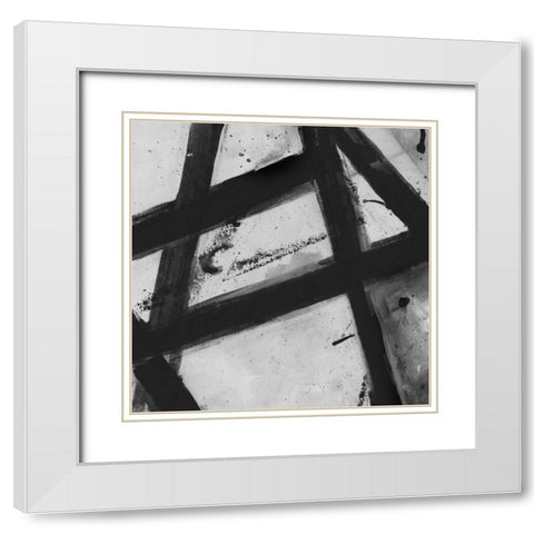 Through The Webbing BW 2 White Modern Wood Framed Art Print with Double Matting by Haynes, Smith