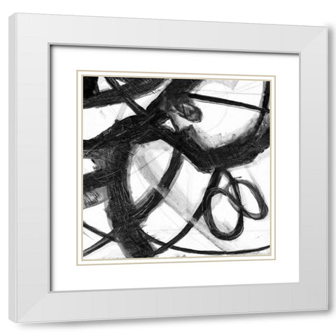 Abstract Jungle 4 White Modern Wood Framed Art Print with Double Matting by Haynes, Smith