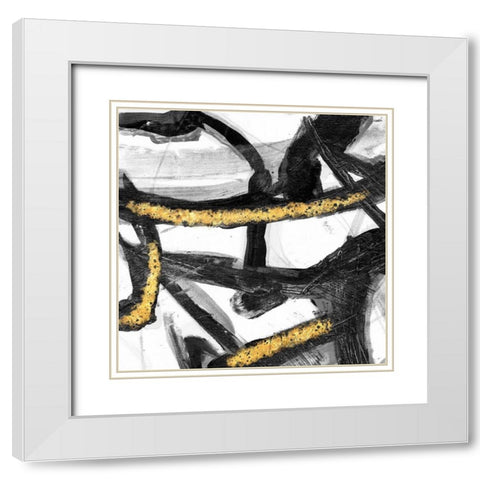Swinging Vines 1 White Modern Wood Framed Art Print with Double Matting by Lewis, Sheldon