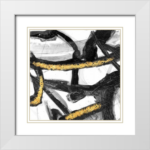 Swinging Vines 1 White Modern Wood Framed Art Print with Double Matting by Lewis, Sheldon