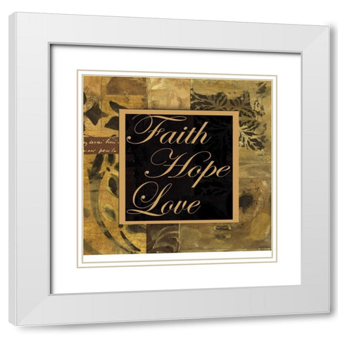 . White Modern Wood Framed Art Print with Double Matting by Haynes, Smith