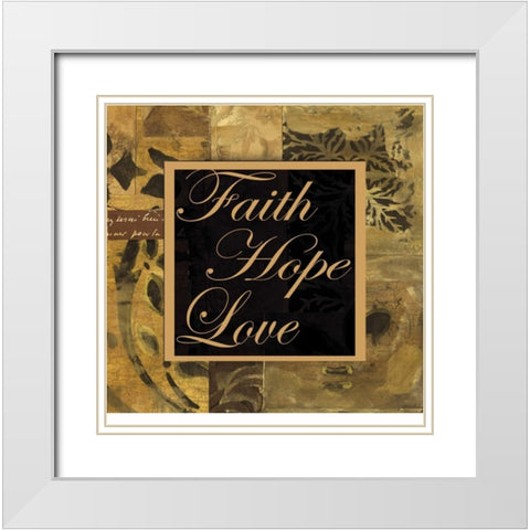 . White Modern Wood Framed Art Print with Double Matting by Haynes, Smith