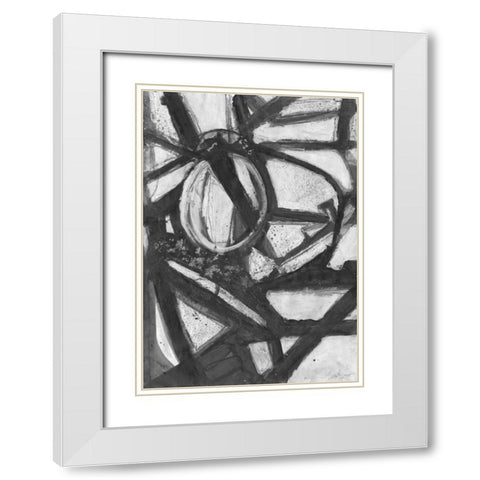 Dark Moves White Modern Wood Framed Art Print with Double Matting by Haynes, Smith