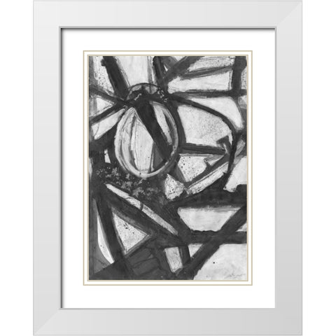 Dark Moves White Modern Wood Framed Art Print with Double Matting by Haynes, Smith