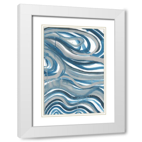 Minerals 1 White Modern Wood Framed Art Print with Double Matting by Haynes, Smith