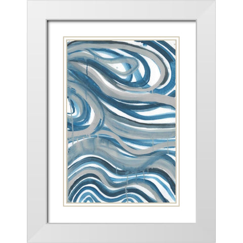 Minerals 1 White Modern Wood Framed Art Print with Double Matting by Haynes, Smith