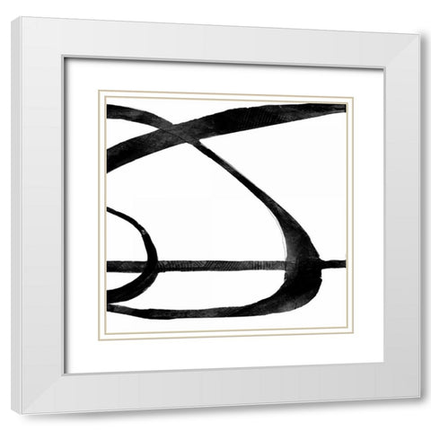 Goss 2 White Modern Wood Framed Art Print with Double Matting by Haynes, Smith