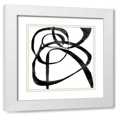 Goss 3 White Modern Wood Framed Art Print with Double Matting by Haynes, Smith