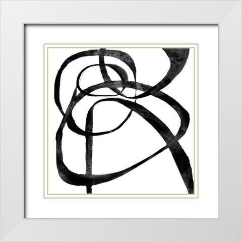 Goss 3 White Modern Wood Framed Art Print with Double Matting by Haynes, Smith
